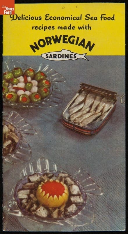 Advertising Brochure, "Delicious, Economical Sea Food Recipes Made with Norwegian Sardines," 1949