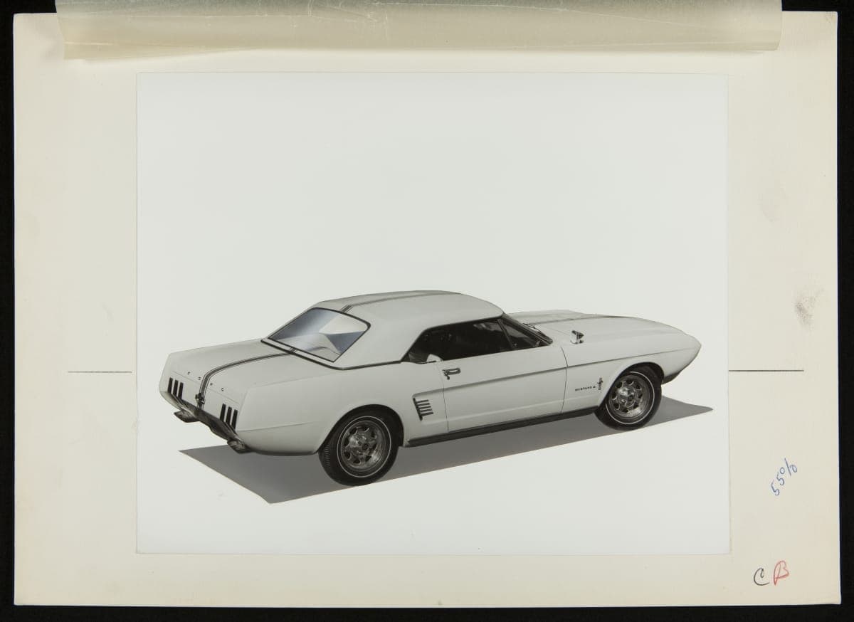 Advertising Process Photograph Showing the 1963 Ford Mustang II Concept Car