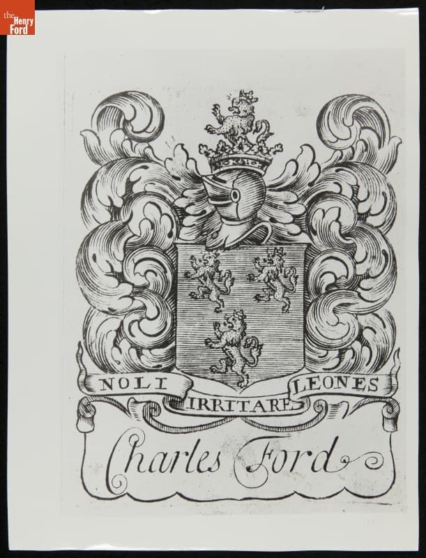 Charles Ford Coat of Arms, "Noli Irritare Leones"