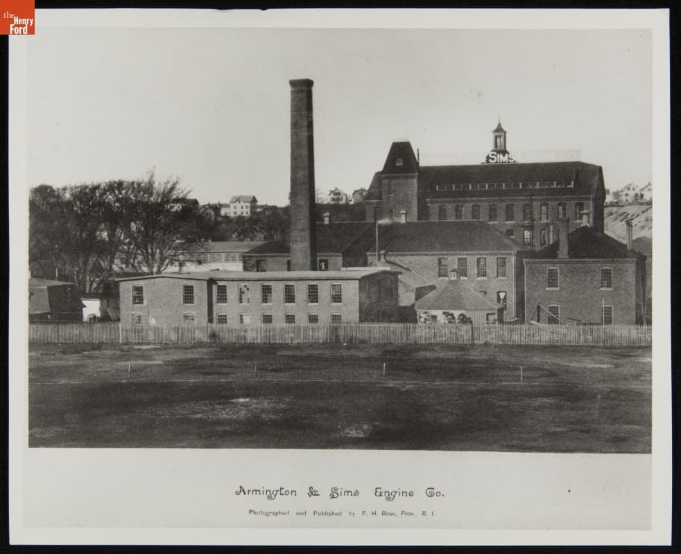Armington & Sims Engine Co. at Its Original Site, Providence, Rhode Island, 1889-1929
