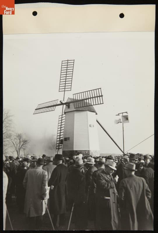 Ford Dealers in Greenfield Village for the Presentation of Farris Windmill to Henry Ford, November 6, 1936