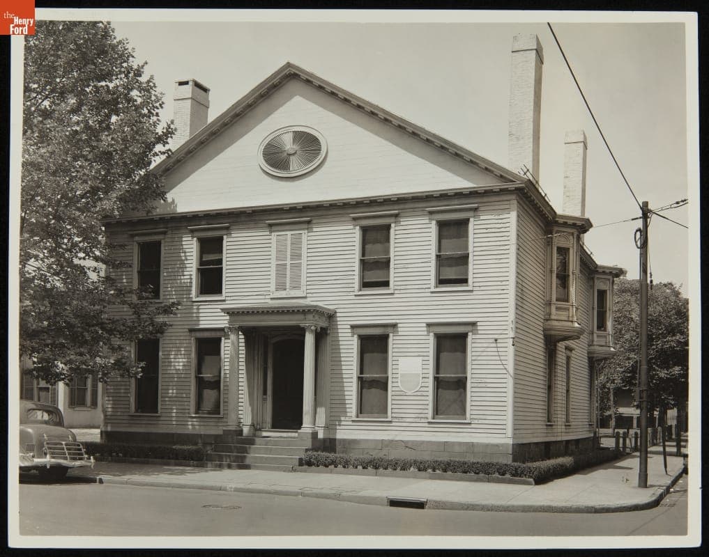 Documentary Photograph of Noah Webster Home before Dismantling and Relocation to Greenfield Village, 1936