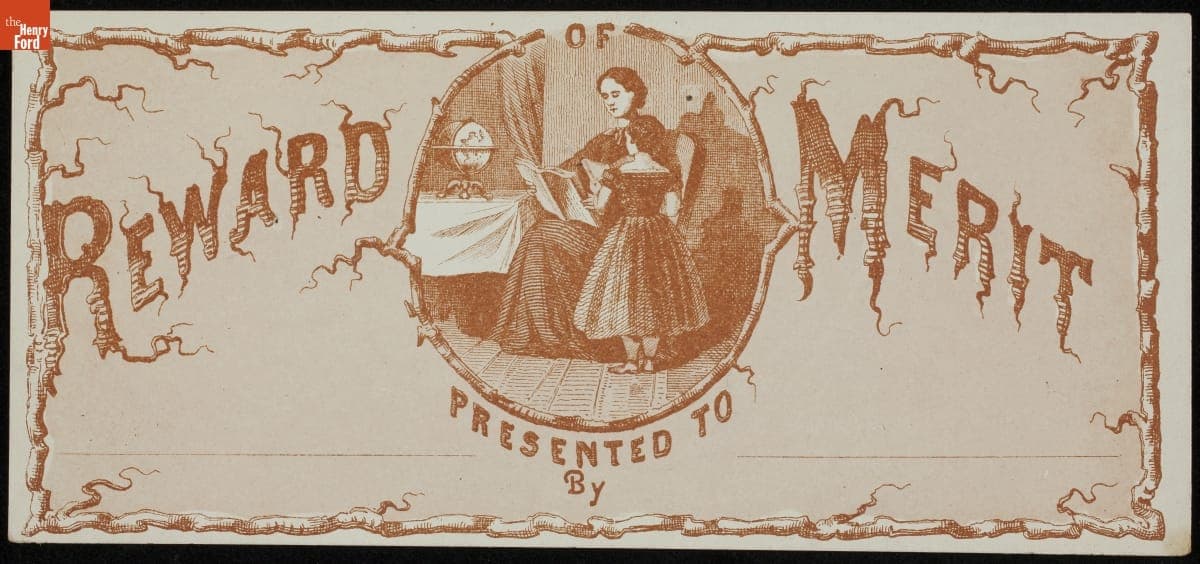 School Reward of Merit, 1850-1870