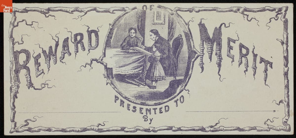 School Reward of Merit, 1850-1870