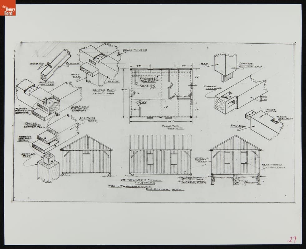 Photograph of a Drawing of Dr. Howard's Office, July 19, 1960