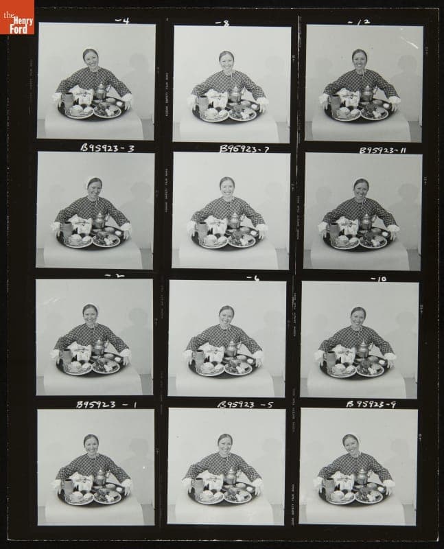 Historical Presenter Kathleen Belleville in Eagle Tavern, Greenfield Village, 1985