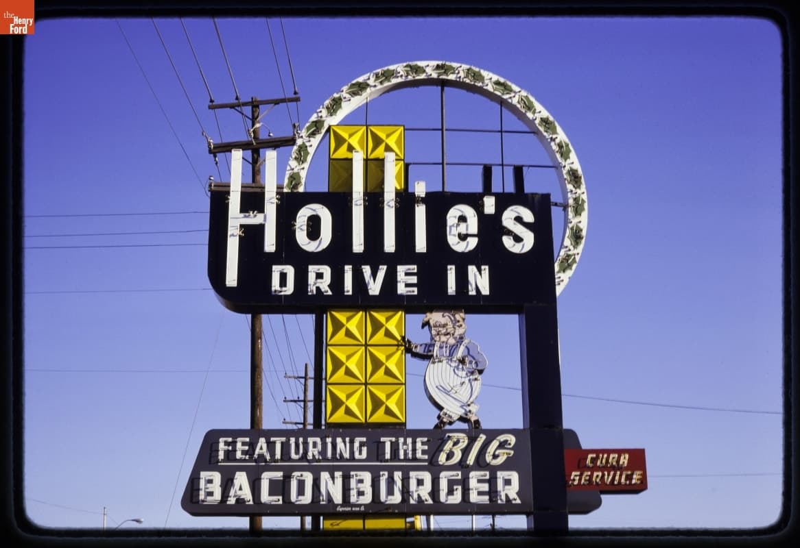 Hollie's Drive-In Sign, Oklahoma City, Oklahoma, 1979
