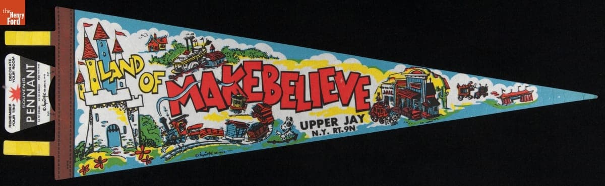 Pennant, "Land of Make-Believe, Upper Jay, N.Y.," 1975