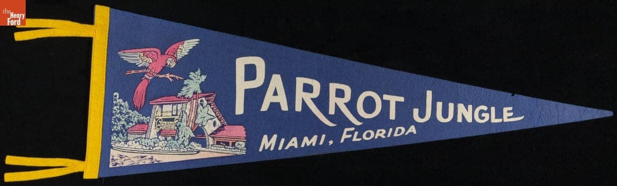 Pennant, "Parrot Jungle, Miami, Florida," 1940-1965