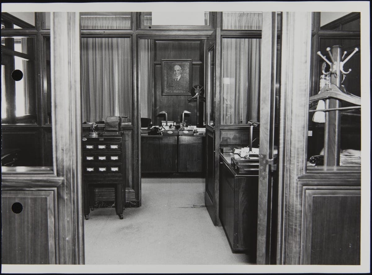 H.R. Waddell's Office in the Ford Engineering Laboratory, September 1952