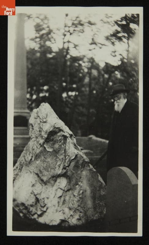 John Burroughs at Ralph Waldo Emerson's Grave, 1917
