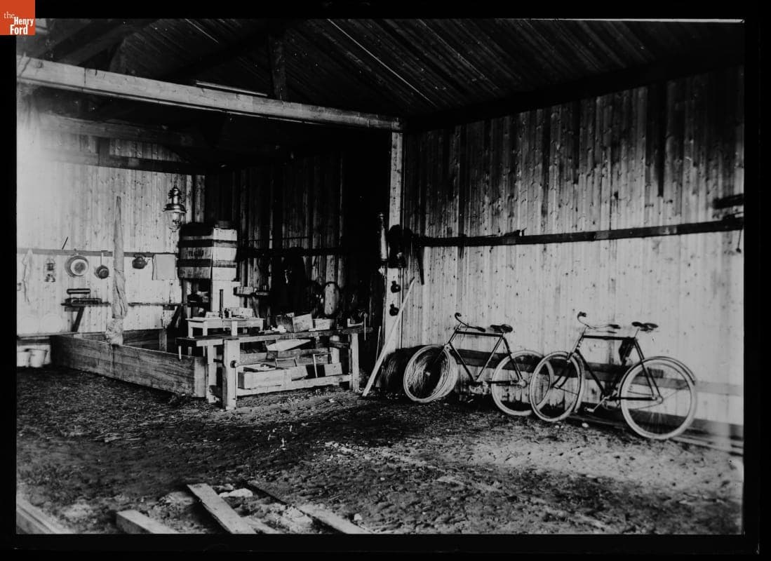 Interior of the Hangar at Camp d'Auvours, near Le Mans, France, 1908-1909
