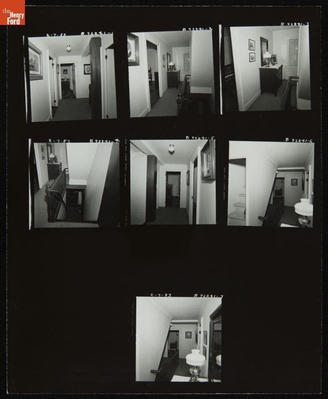 Views of the Second Floor Hall in Firestone Farm at its Original Site, Columbiana County, Ohio, February 7, 1983