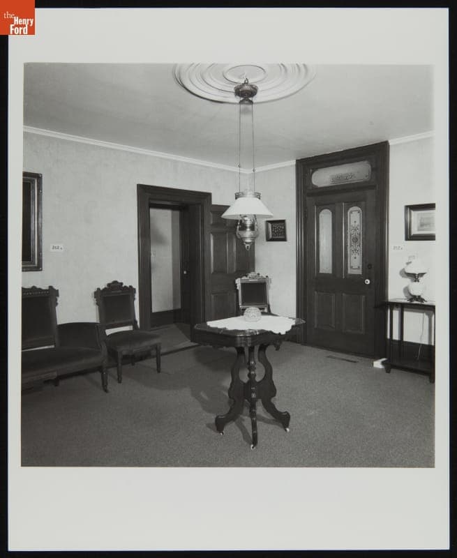 Parlor in Firestone Farm at its Original Site, Columbiana County, Ohio, February 6, 1983