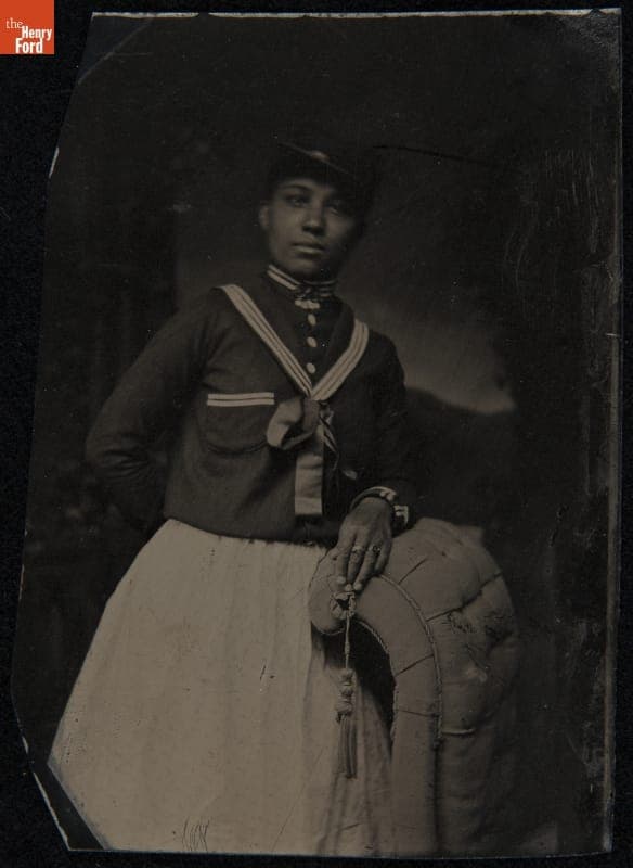 Young Woman Wearing a Middy Blouse, circa 1875