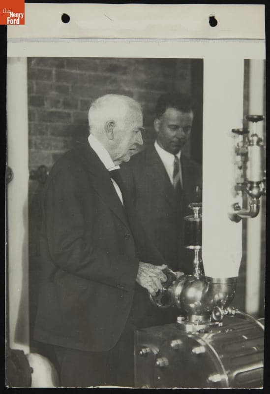 Thomas Edison Starting the Dynamo in the Fort Myers Laboratory in Greenfield Village, September 27, 1928