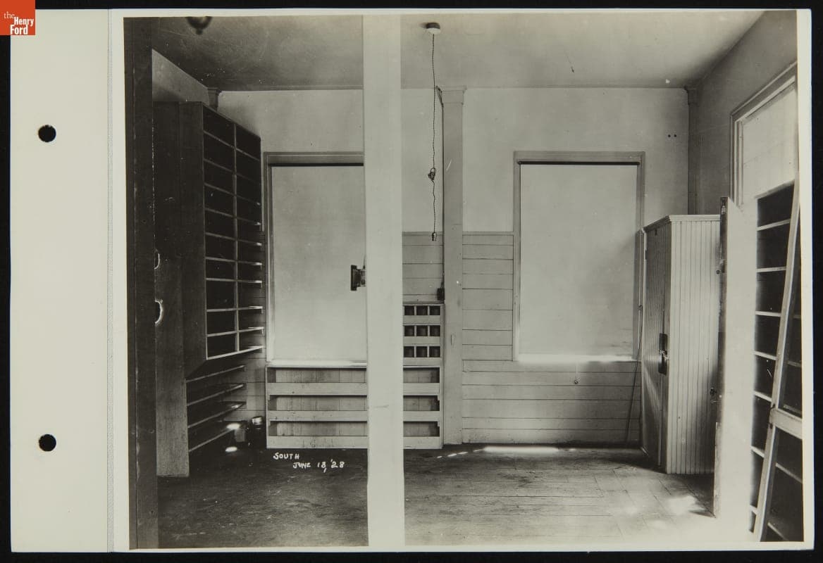 Interior View of Thomas Edison's Fort Myers Laboratory, Fort Myers, Florida, June 1928
