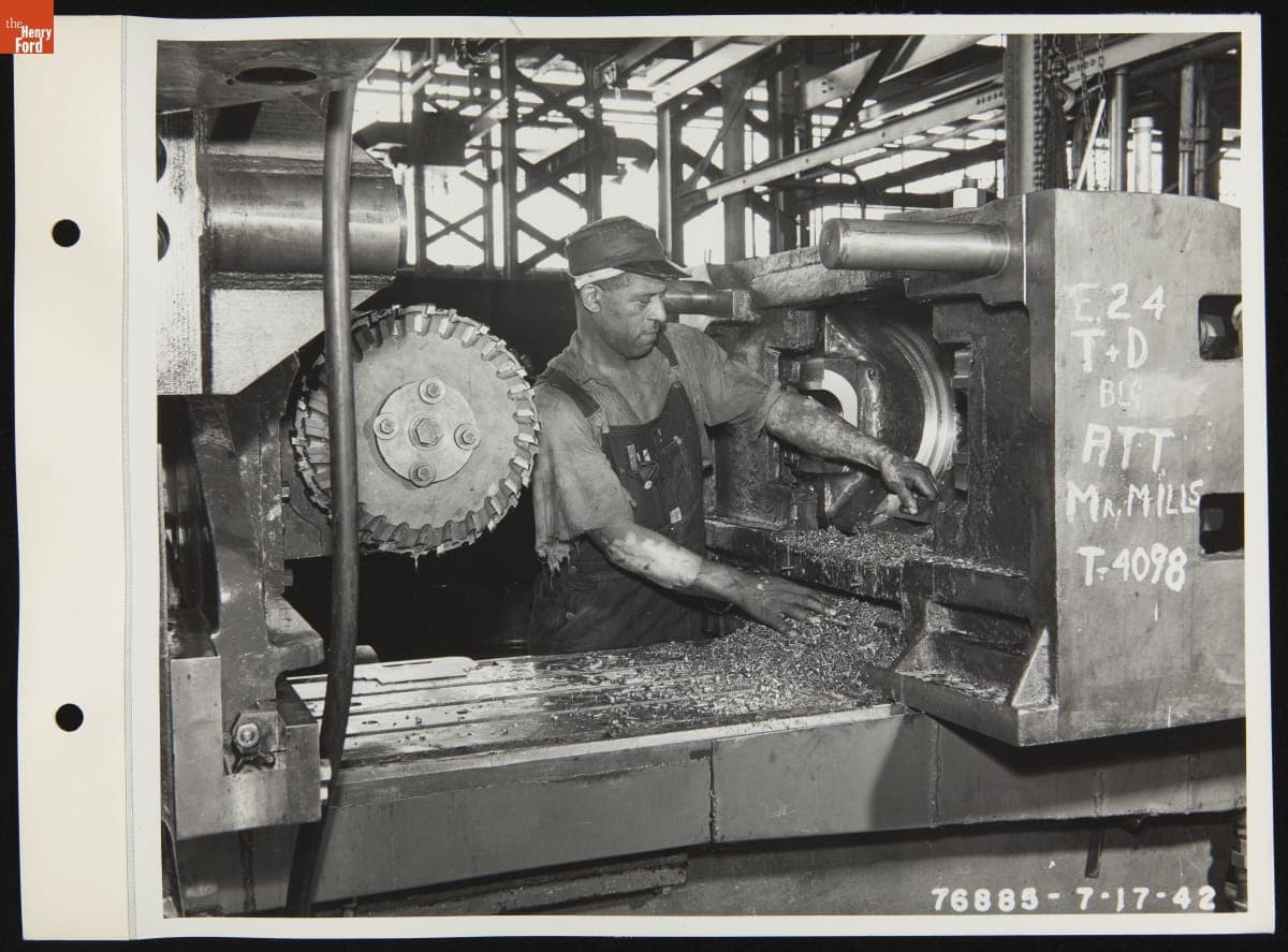 Manufacturing Tank Gun Mounts at the Ford Motor Company Rouge Plant, July 17, 1942
