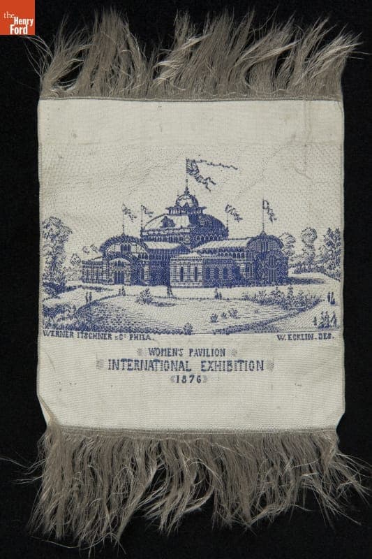 Commemorative Bookmark, "Women's Pavilion International Exhibition," 1876