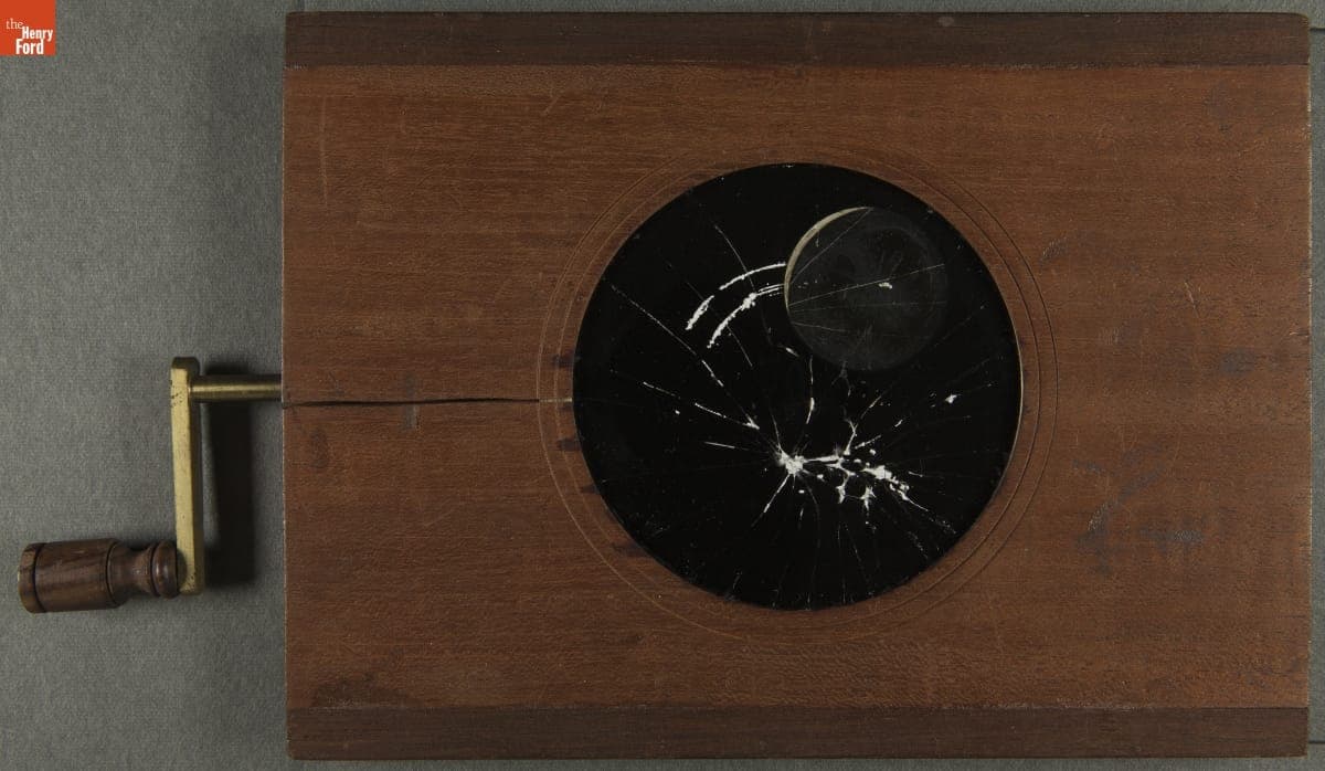 Mechanical Lantern Slide, Phases of the Moon, 1860-1900