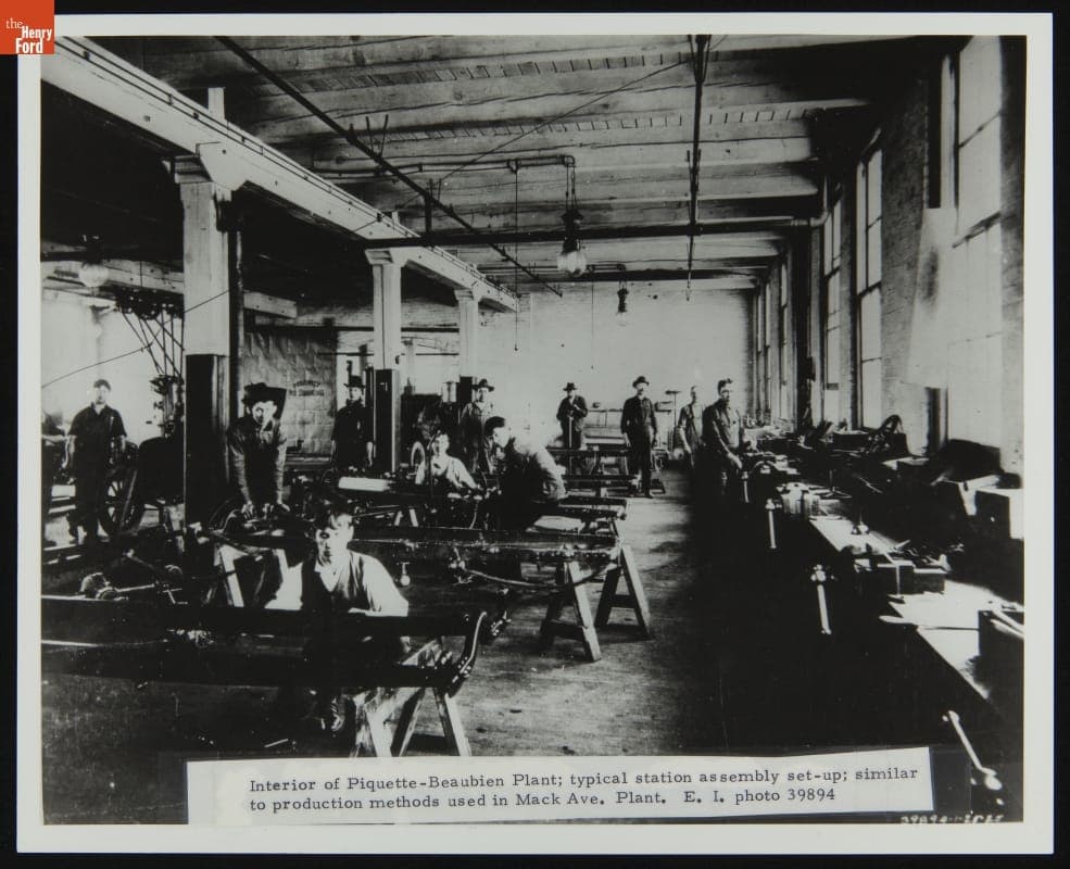 Ford Piquette Avenue Plant Assembly Room, circa 1906