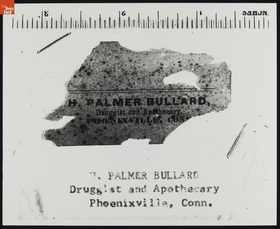 Label Used by Henry Palmer Bullard in the Phoenixville Post Office, 1882-1884
