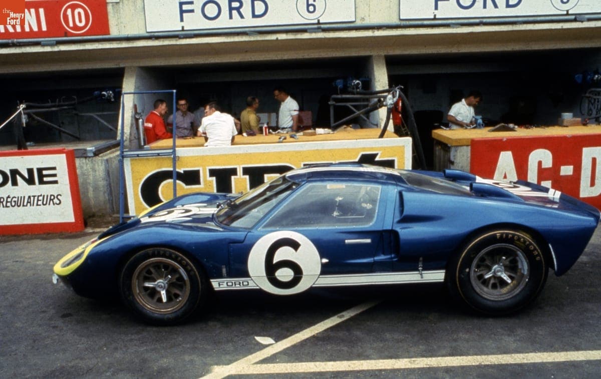 Ford GT40 Mark II Driven by Lucien Bianchi and Mario Andretti at the 24 Heures du Mans (24 Hours of Le Mans) Race, June 1966