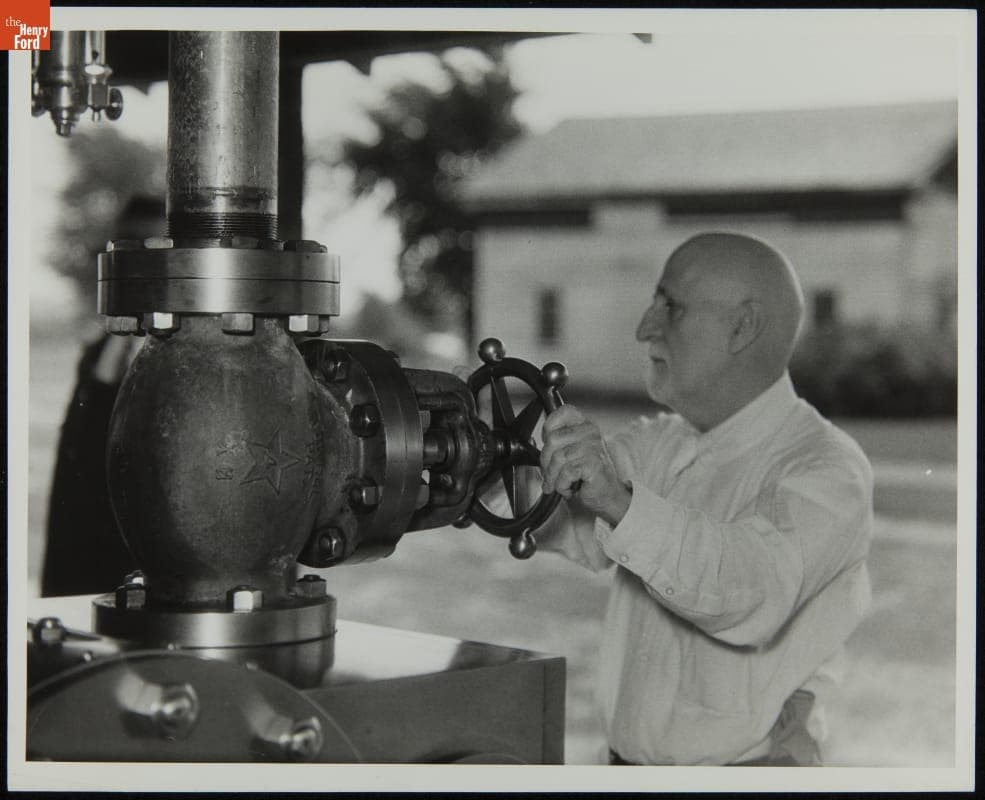Alex Dow, President of Detroit Edison, at the 50th Anniversary of the Pearl Street Power Plant, 1932