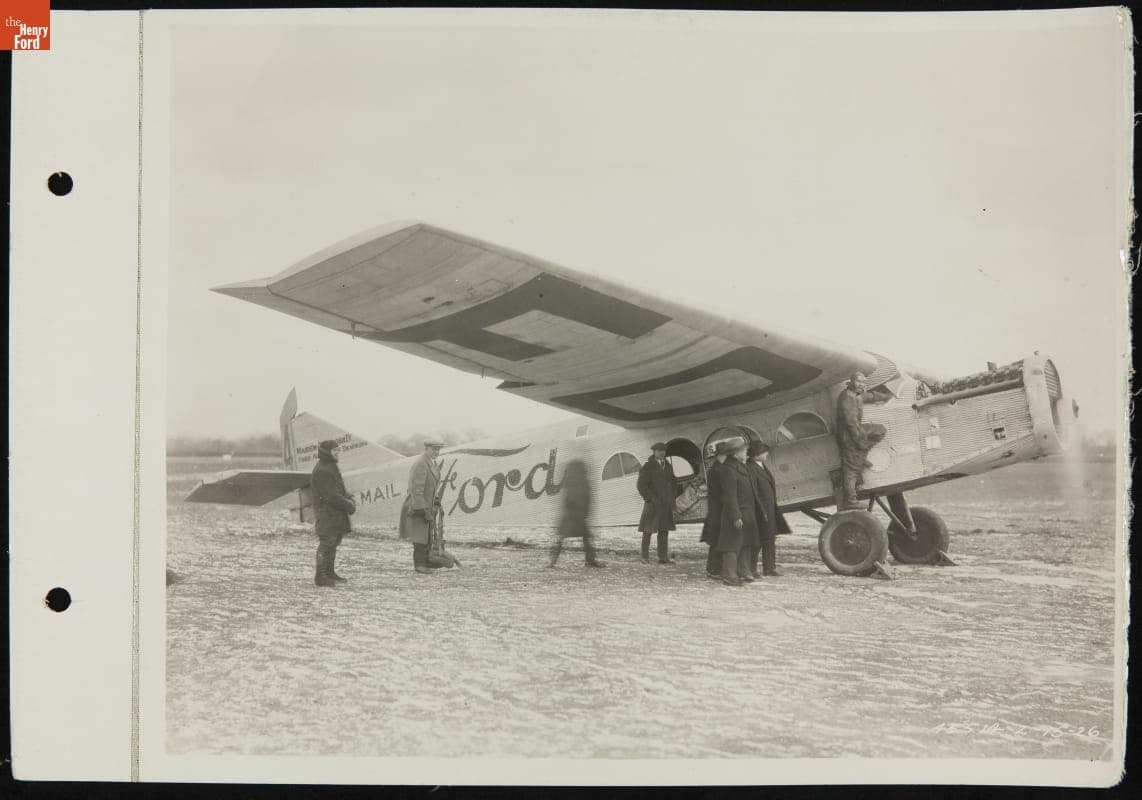 Stout Air Transport 2AT-5 before First Contract Air Mail Flight (CAM-6), Detroit to Cleveland, February 15, 1926