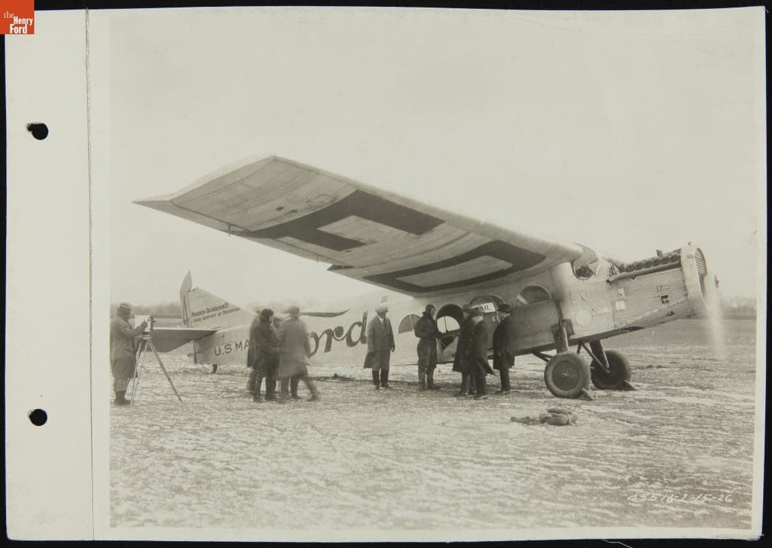 Stout Air Transport 2AT-5 before First Contract Air Mail Flight (CAM-6), Detroit to Cleveland, February 15, 1926