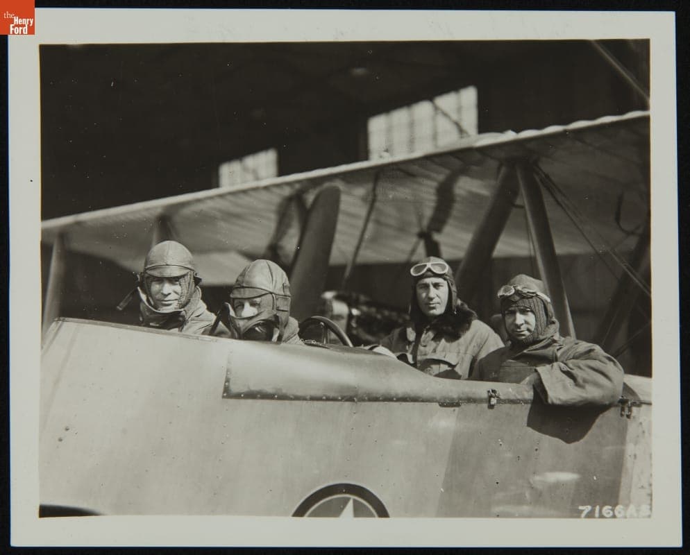 Senator Key Pittman and Assistant Secretary of War Bernard Crowell with Air Mail Route Mappers, 1919