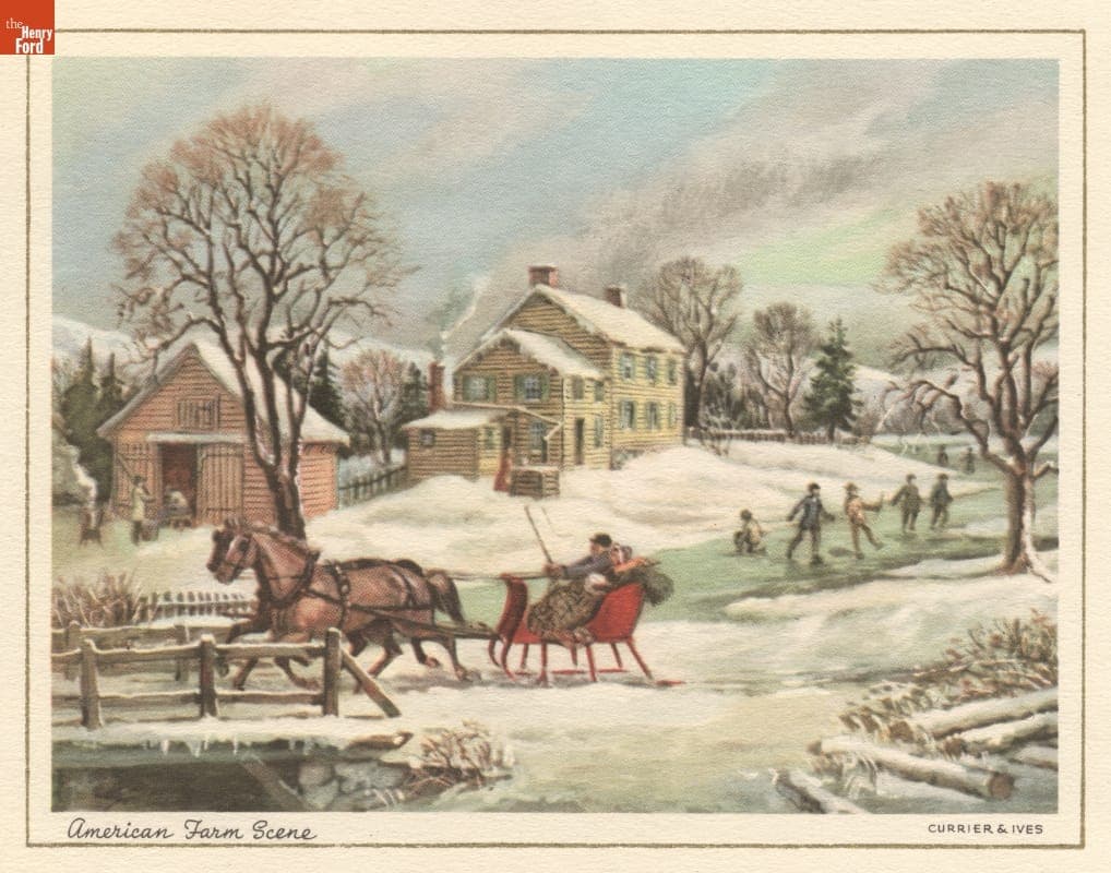 Currier & Ives "American Farm Scene," 1956