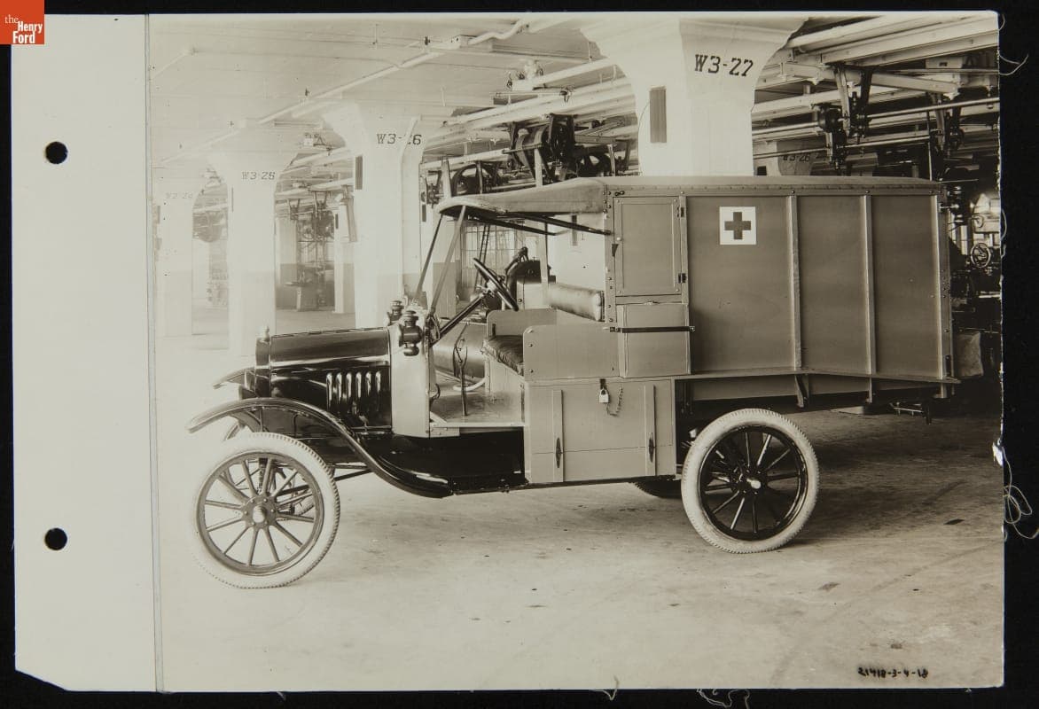 Ford Military Ambulance at the Highland Park Plant, March 1918