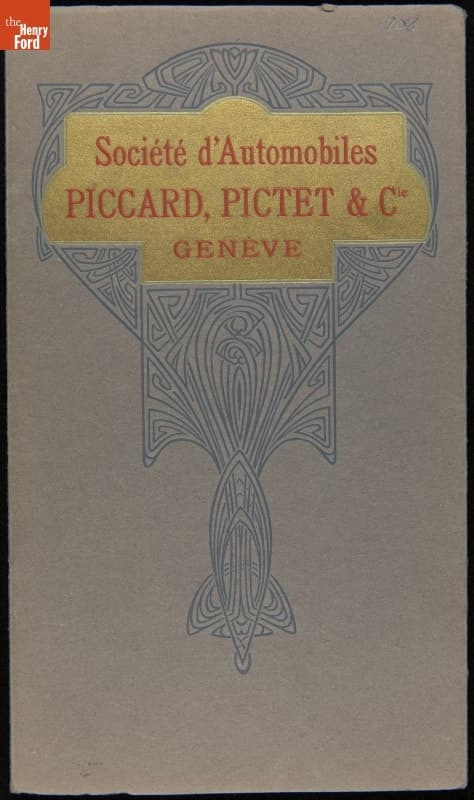 "Societe d'Automobiles Piccard, Pictet & Cie Catalogue No. 27," 1908