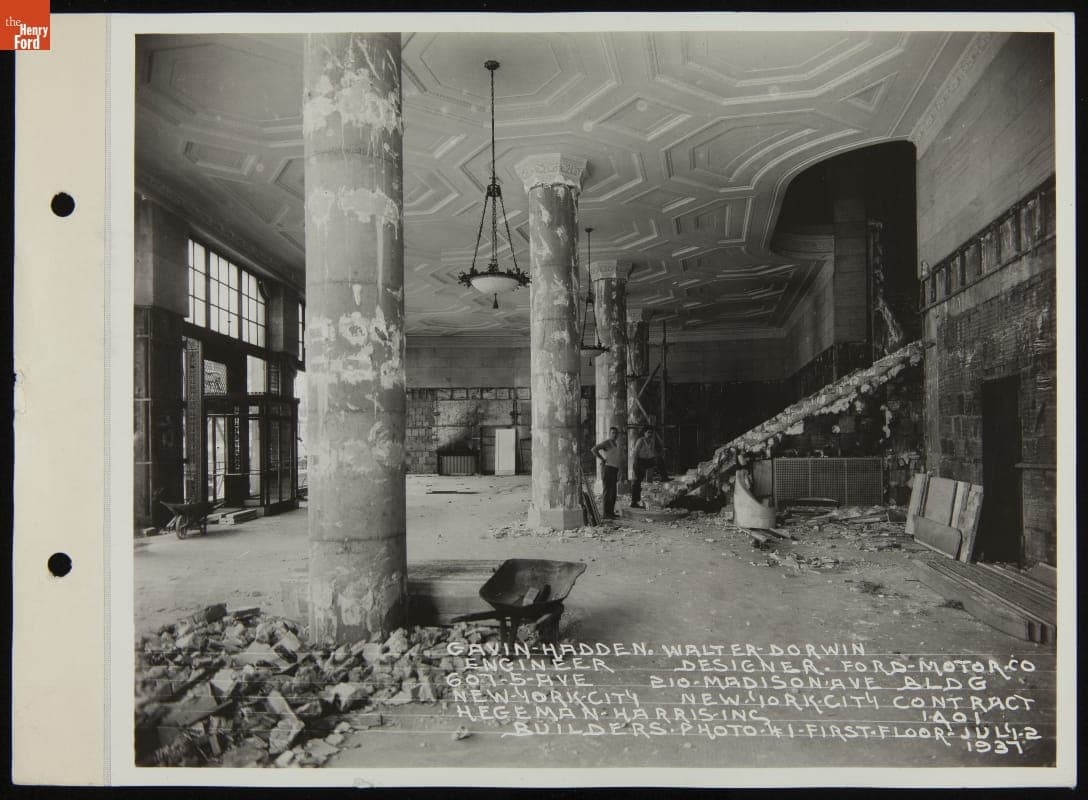 Interior Remodeling in Progress, Ford Motor Company's New York City Branch, July 1937