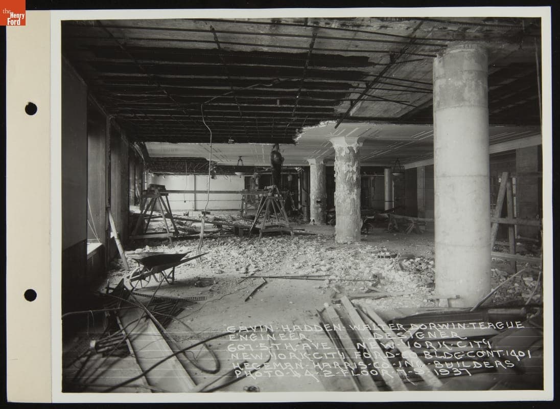 Interior Remodeling in Progress, Ford Motor Company's New York City Branch, July 1937