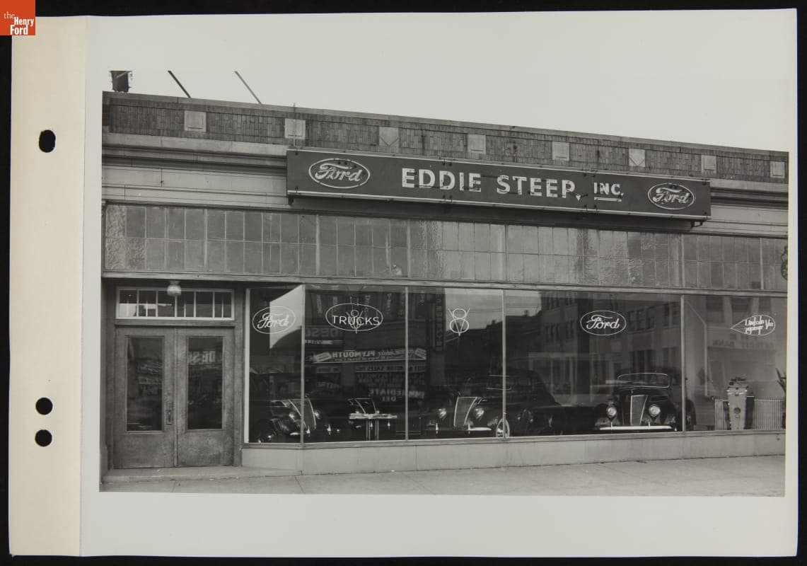 Eddie Steep Ford Dealership's New Location, 3639 Woodward Avenue, Detroit, Michigan, October 1937