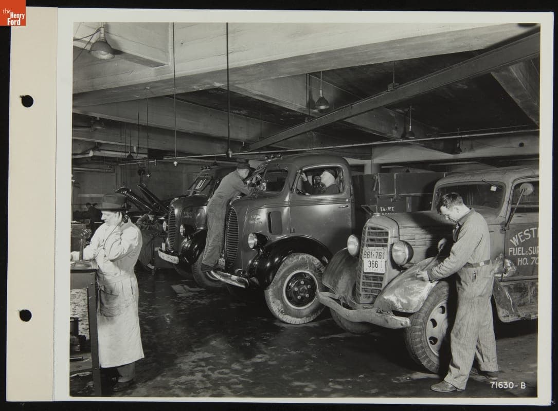 Service Operations in Garage at Stark Hickey Dealership, March 1939