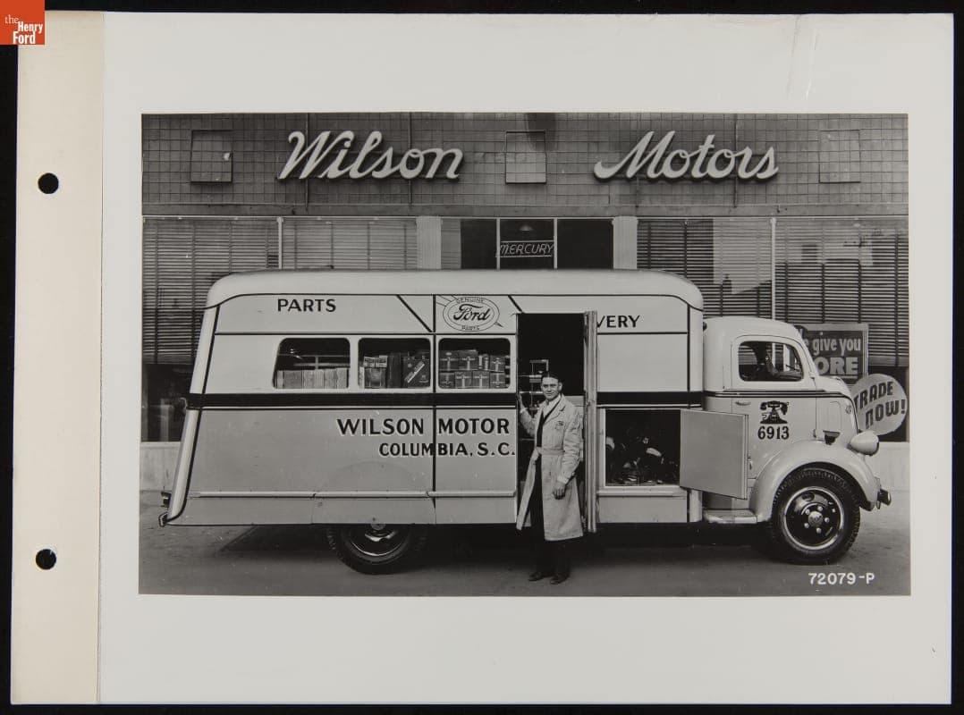 Wilson Motors Company Service Station and Parts Delivery Truck, Columbia, South Carolina, July 1939