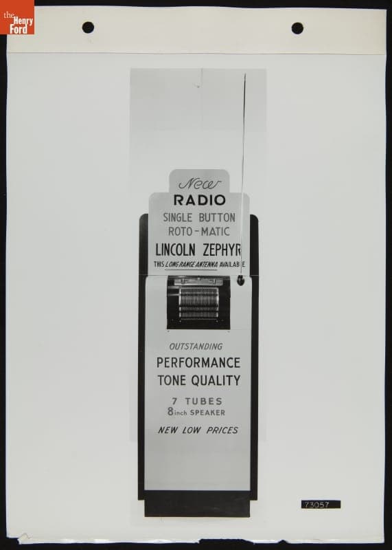 Lincoln-Zephyr Radio Display, January 1940