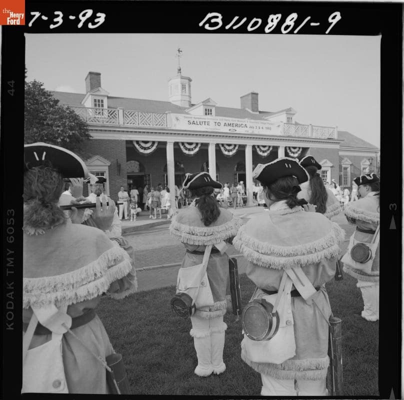 Fife and Drum Corps Performing outside the Greenfield Village Entrance Building, July 3, 1993