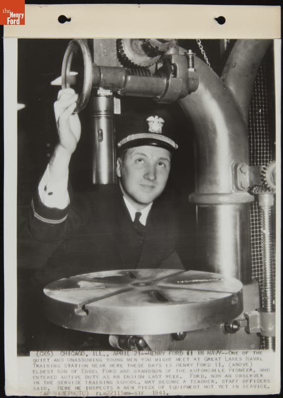 Henry Ford II at Great Lakes Naval Training Station, April 1941