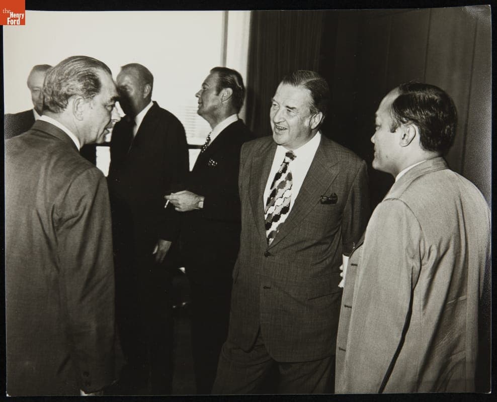 Henry Ford II with Ambassador Byroade and Gerardo Sicat during the VIP Luncheon, Philippines, March 1971