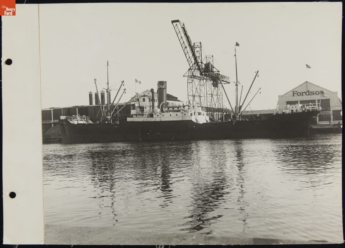 SS Lake Gorin at Wharf of the Ford Plant at Cork, Ireland, November 1928