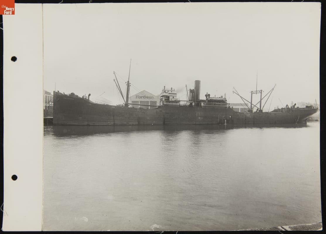 SS Hatteras Loading First Shipment of Parts Made at the Ford Plant in Cork, Ireland, Bound for the United States, February 1929
