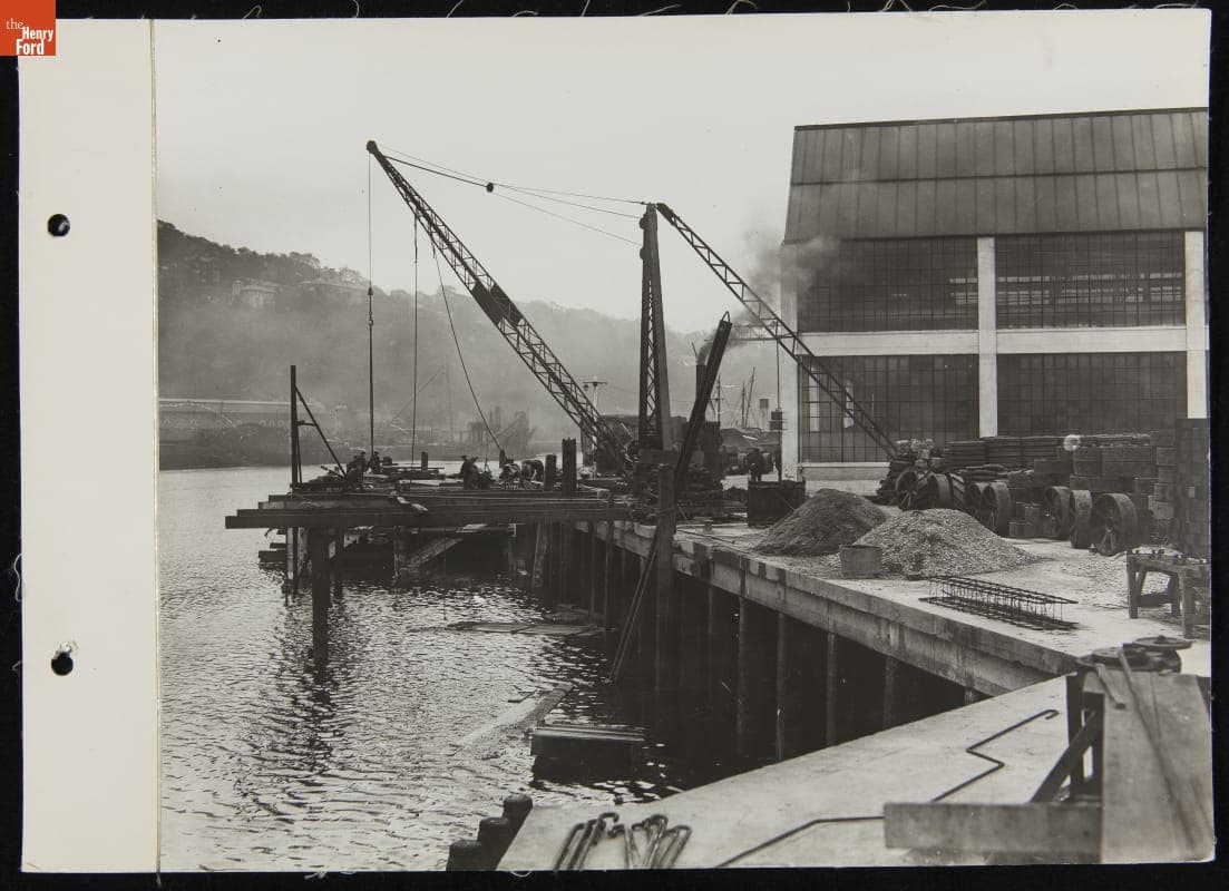 General View of Wharf Extension, Ford Plant at Cork, Ireland, May 1930