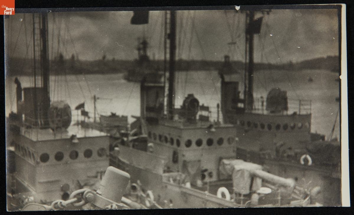 USS Eagles 1, 2, and 3 at Plymouth, England, Bound for Arkhangelsk, May 1919