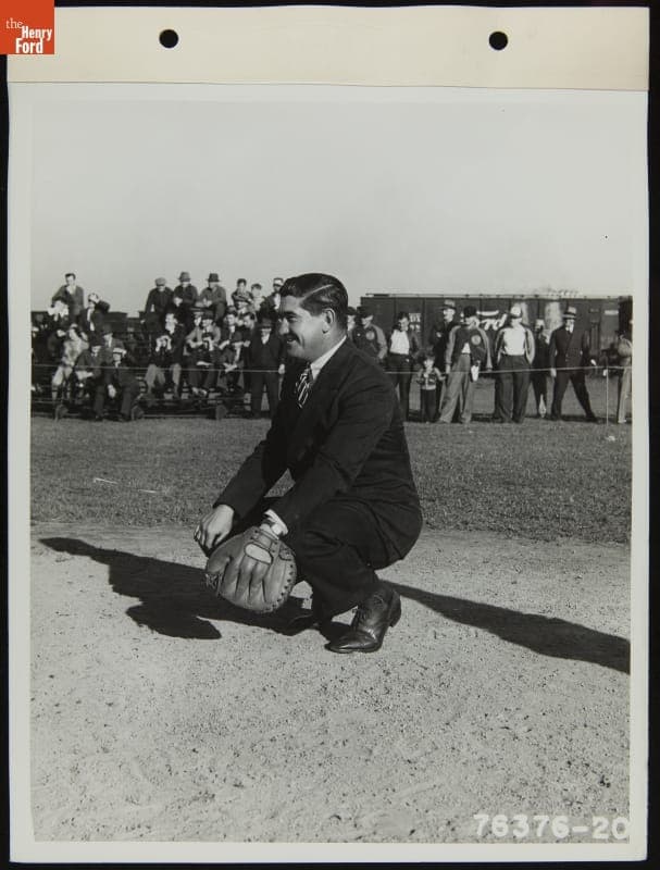 Mickey Cochrane at Ford Baseball Team Game, 1941