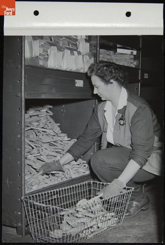 Woman Sorting Castings at Hayden Mills, Tecumseh, Michigan, September 1944