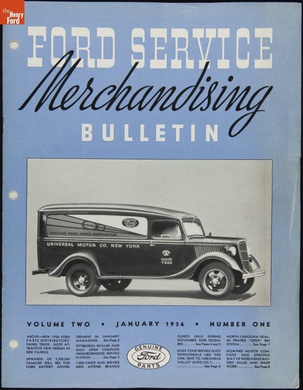 Ford Service Merchandising Bulletin, Vol.2, No.1, January 1936